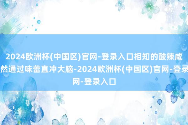 2024欧洲杯(中国区)官网-登录入口相知的酸辣咸香遽然通过味蕾直冲大脑-2024欧洲杯(中国区)官网-登录入口
