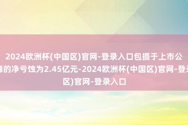 2024欧洲杯(中国区)官网-登录入口包摄于上市公司鼓舞的净亏蚀为2.45亿元-2024欧洲杯(中国区)官网-登录入口